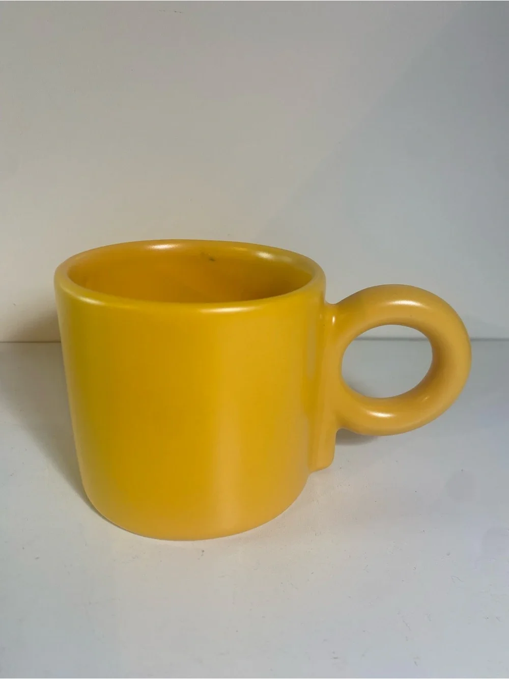 Set Of 2 Crate & Barrel Egg Yolk Yellow Stoneware Mug Molly Baz Collection